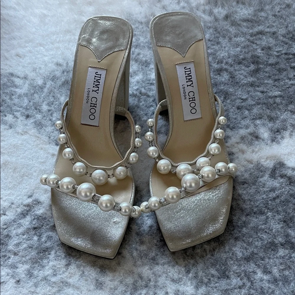 Jimmy Choo Amara Pearl Heels - Picture 8 of 17